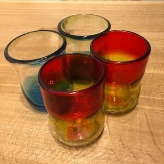 琉球ガラス コップ 4個の画像