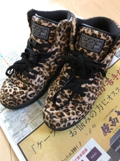 vans ヒョウ柄 スニーカー レディース