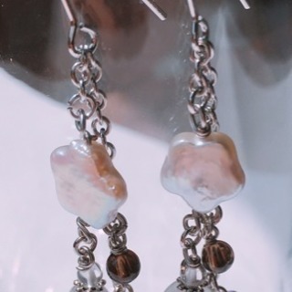 ✠ 天然石ピアス No.01