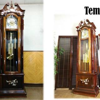 【良品 可動品 Tempus Fugit ホールクロック 螺鈿細...