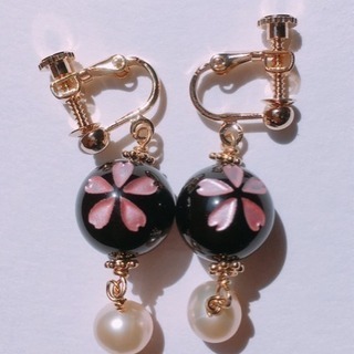 ✠ 天然石ピアス No.02