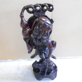 木彫りの仙人像『良品中古』【リサイクルショップサルフ】