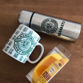 未使用函館ラッキーピエロマグカップ水筒タンブラーボトルコーヒード...