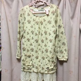 交渉中　あげます　オリーブデオリーブ　花柄ワンピース