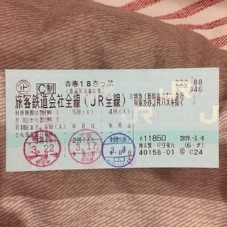 青春18切符 2回分