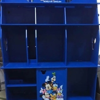 ディズニー英語システム 棚 青色
