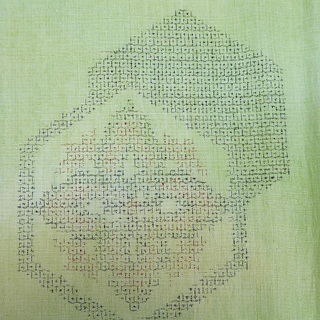 中古　重要無形文化財　本場結城紬　80亀甲　証紙なし 　（k3239730-1990rymj ）の画像