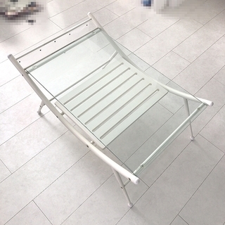 ミニガラステーブル　ローテーブル　中古品　塗装剥がれあり　小さな...