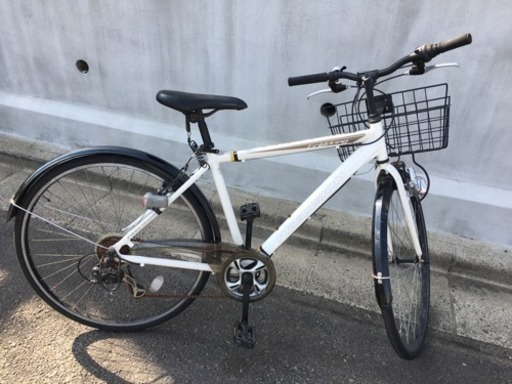 自転車 ホワイト 7段変速