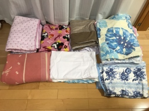 USED19点タオルケット シーツ 毛布 こたつ布団等セット