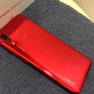 動作確認のみ/極美品】HUAWEI nova lite 3 コーラルレッド