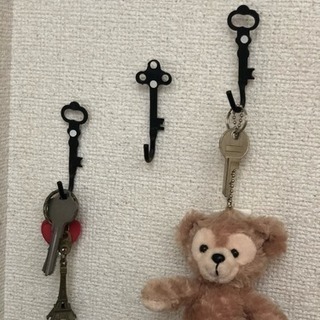 大人気☆Key型シンプル鍵掛け ３個セット