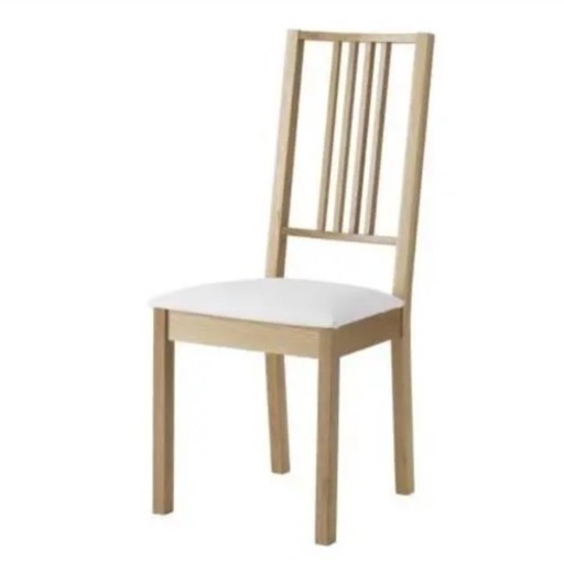 BORJE ダイニングチェア オーク ゴーボ ホワイト 2脚セット