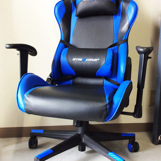 GTRACING ゲーミングチェア リクライニングチェア 事務椅子 ブルー 美品