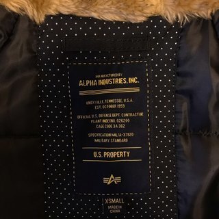 Alpha Industries アルファ インダストリーズ パーカーの画像