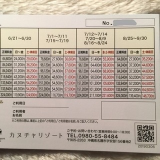カヌチャリゾート ご宿泊優待券 2枚の画像