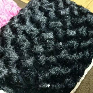 ボア生地 3点セット ピンク ブラック ホワイトの画像