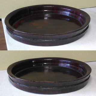 寄せ木盆⑤ 唐物 茶道具 a605の画像