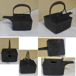 鉄製 銚子 鉄銚子 木蓋 鉄瓶 急須 茶道具 a621の画像