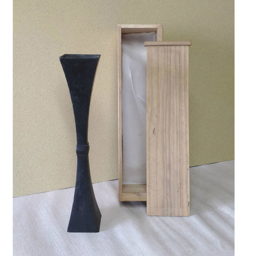 銅器 花入れ 一輪挿し 合わせ箱 a651