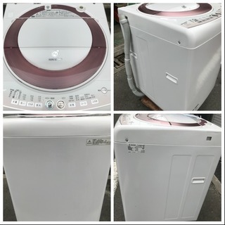 洗濯機 SHARP 8kg洗い ファミリーサイズ ES-GE80L-P 2015年 シャープ