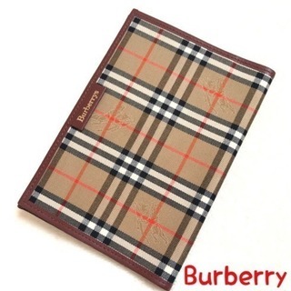 BURBERRY バーバリー ブックカバー チェック 正規品 美品
