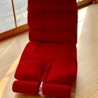 美品 ミズノmizuno じつは!腹筋くん 赤 レッド 座椅子型腹筋台 エクササイズ 座椅子 健康グッズ ダイエット フィットネス ピンクの画像