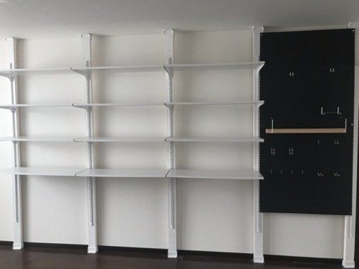 ディアウォール 壁面収納セット 黒板有孔ボード収納 チャンネルサポート