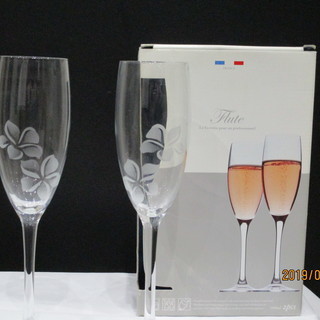 FRANCE製シャンパングラス　2点セット♪