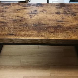 美品＊アンティーク＊コーヒーテーブル＊脚がブラックの金属製＊インテリア家具＊ の画像