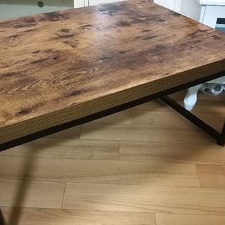 美品＊アンティーク＊コーヒーテーブル＊脚がブラックの金属製＊インテリア家具＊ の画像