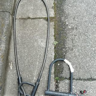 【バイク、自転車】U字ロック　ワイヤーシャックルセット【盗難防止】