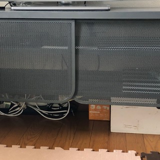 差し上げます IKEA スチール テレビ台＋棚 セット ダークグ...
