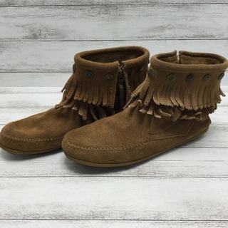 ミネトンカ フリンジショートブーツ  24.5cm