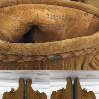 ミネトンカ フリンジショートブーツ 23cmの画像