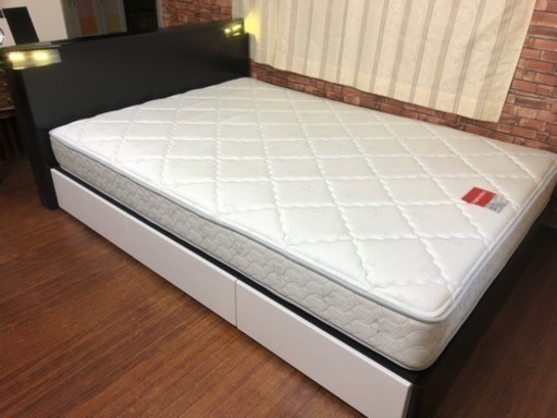 【送料無料】【USED】フランスベッド ダブルサイズベッド マットレスセット