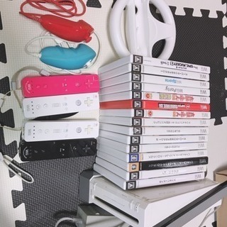 【Wii】本体＋付属品＋ソフト15本 set！の画像