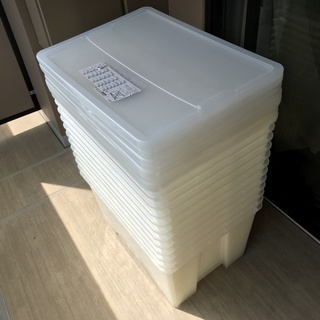 IKEAイケア SAMLA ボックス, 透明 x12個（フタ付き）まとめ売りの画像