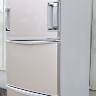 引取り限定】どっちもドアーホワイト 3ドア冷蔵庫 LED照明 引取り限定