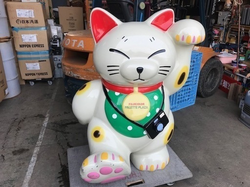 非売品【超希少】マニア必見　フジカラー 招き猫 まねき猫 ねこ 猫 ネコ FRP製 カメラ パレットプラザ　昭和レトロ