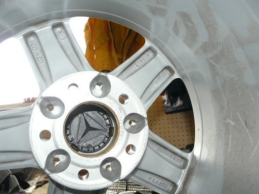 【純正戻しなどに】 ●メルセデスベンツ SLK ●ミシュラン F/205/55/16 R/225/50/16 ●ベンツ純正アルミホイール ●4本セット ●センターキャップ付