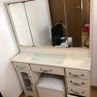 ホワイト ドレッサー 鏡台 