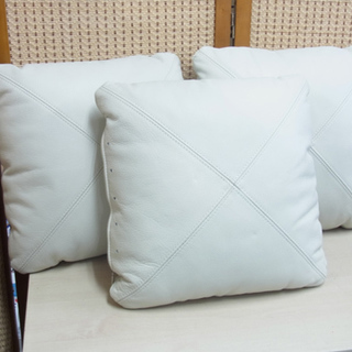 南12条店 HUKLA/フクラ 本革 40×40 クッション ×...