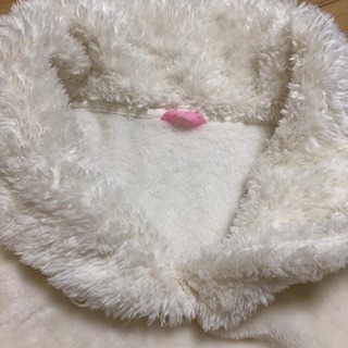 白のふわふわフリースの画像