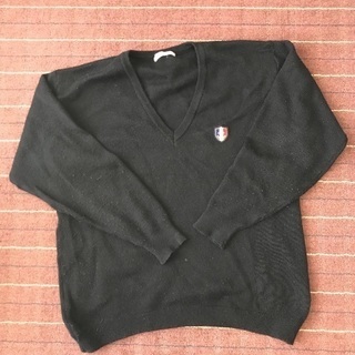 黒セーター☆横浜中学高校☆制服　XL