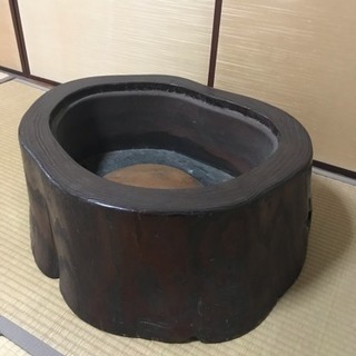 切り株風 火鉢プラスチック製