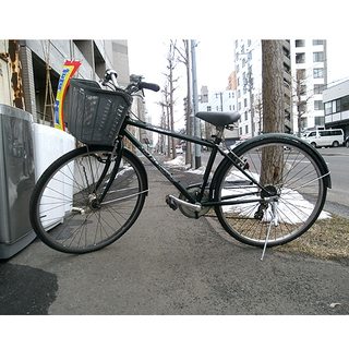 札幌【27インチ自転車② シティサイクル】オートライト 6段変速...