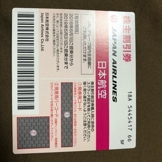 JAL株主優待割引券