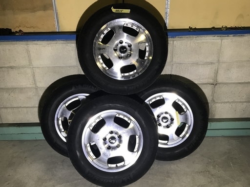 00015■日産 エルグランド CBA-NE51 社外アルミホイール＋サマータイヤ ４本
