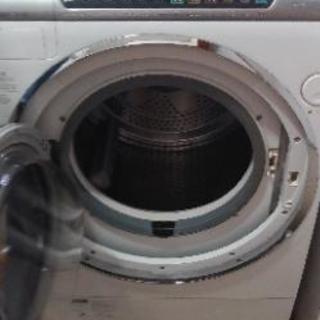 中古 SHARP シャープ ドラム式洗濯乾燥機 ＥＳーＶ３００ーＷ 左開き ２００９年製 引き取り限定 現状引渡し 難ありの画像